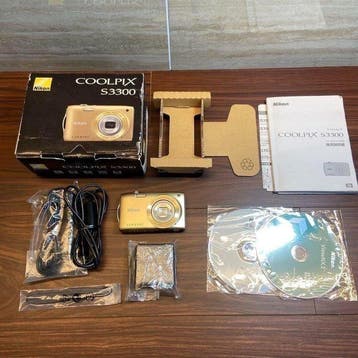 Nikon COOLPIX S3300 Gold Digital Camera Boxed Tested Working
