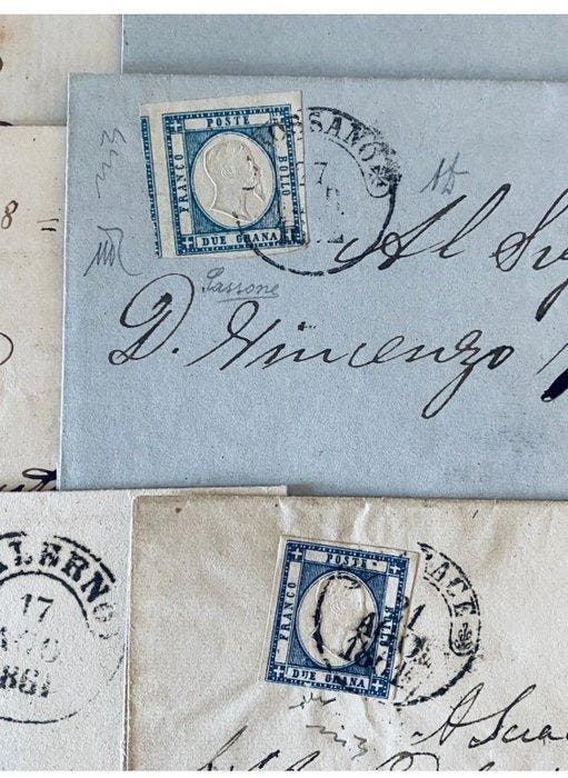 Italiaanse oude staten - Napels 1858/1861 - Napoli en, Timbres & Monnaies, Timbres | Europe | Italie