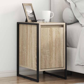 vidaXL Nachtkastje 2 pcs Sonoma 39,5 x 30 x 50 cm Bewerkt, Verzenden, Nieuw
