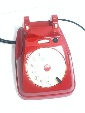 Lampe de table - PVC, laiton, métal - Téléphone des années