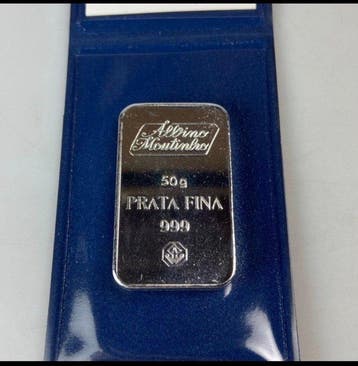 50 gram - Zilver .999 - Albino Moutinho - Met certificaat, Postzegels en Munten