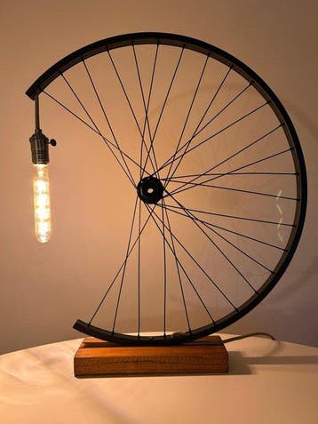 Bureaulamp - IJzer, Hout, Metaal - Opgeknapte / geredde