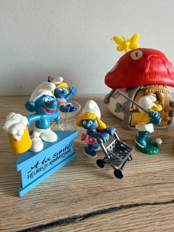 Schleich - Speelgoed figuur Smurfen figuren set - 1990-2000