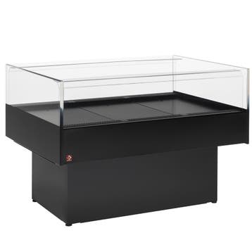 Panoramische gekoelde self-service toonbank - ZWART, Verzenden