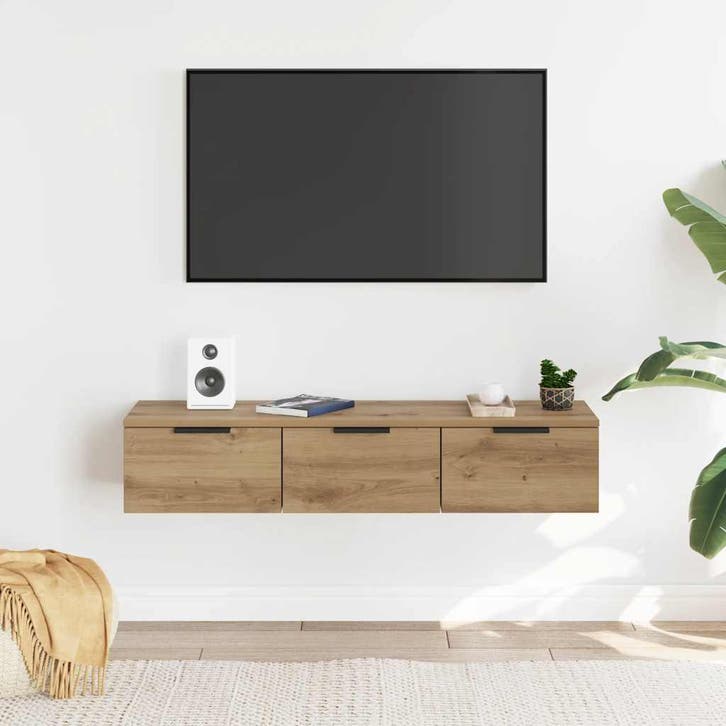 vidaXL Wandkast 102x30x20 cm bewerkt hout artisanaal, Huis en Inrichting, Kasten | Overige, Nieuw, Verzenden