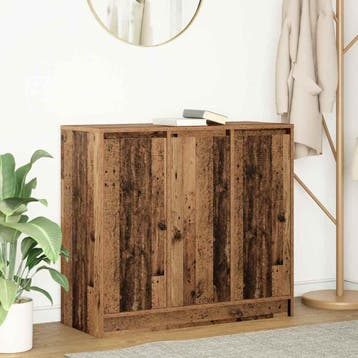 vidaXL Dressoir 85x34x76 cm spaanplaat oud hout, Huis en Inrichting, Verzenden, Nieuw