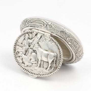 H. Hooijkaas (ca. 1920) - Boîte de tabac à priser - Argent