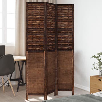 vidaXL Kamerscherm met 3 panelen massief paulowniahout, Verzenden