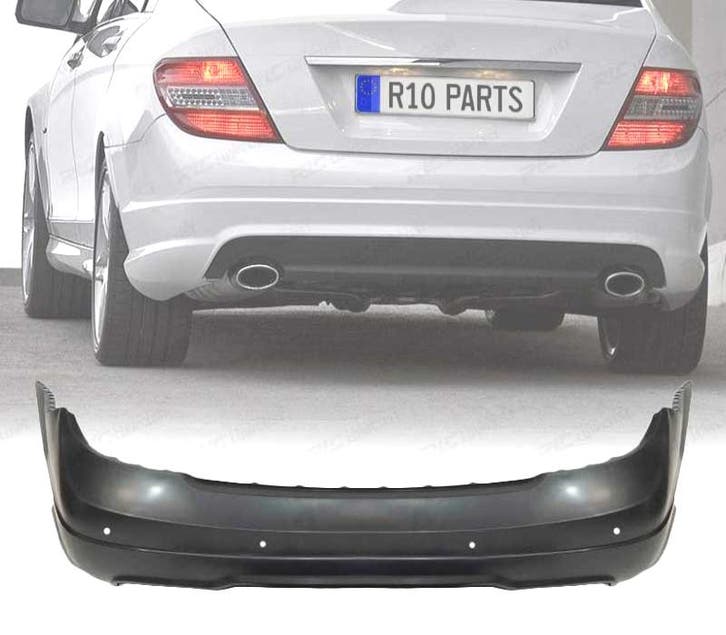 PARE-CHOCS ARRIERE MERCEDES CLASSE C W204 12-15 LOOK AMG PDC, Auto-onderdelen, Carrosserie, Verzenden