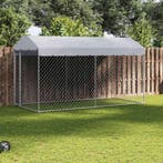 vidaXL Hondenkennel voor buiten met dak 382x192x225 m, Verzenden, Nieuw