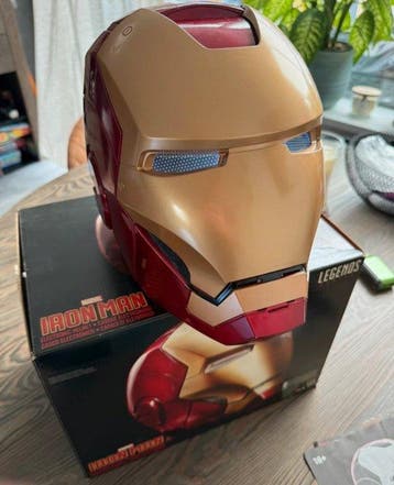 Iron Man - Hasbro - - Accessoire de film Casque Premium Iron, Nieuw