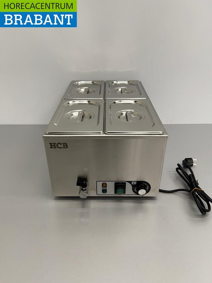 Acier inoxydable HCB Bain marie 4 x 1/4 GN 230V Horeca, Articles professionnels, Horeca | Équipement de cuisine, Envoi