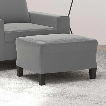 vidaXL Voetenbank 60x50x41 cm microvezelstof donkergrijs, Verzenden, Nieuw