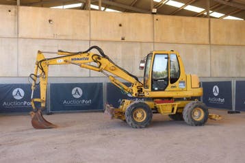 Veiling: Wielgraafmachine Komatsu PW110R Diesel 69kW 2005, Ophalen