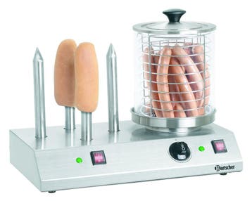Hotdog koker | Elektrisch | 230V | Cap. Toaststangen 4 |, Verzenden