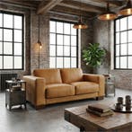 Leren bank Clear - 2 zits, Ophalen of Verzenden