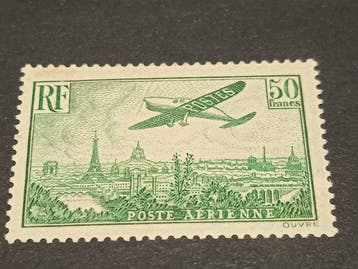 Frankrijk 1936 - Luchtpost nr. 14: Vliegtuig dat boven