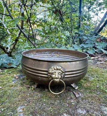 Jardinière - Laiton - Art nouveau, Antiquités & Art