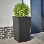 vidaXL Plantenbak 45x45x75 cm staal zwart, Verzenden, Nieuw