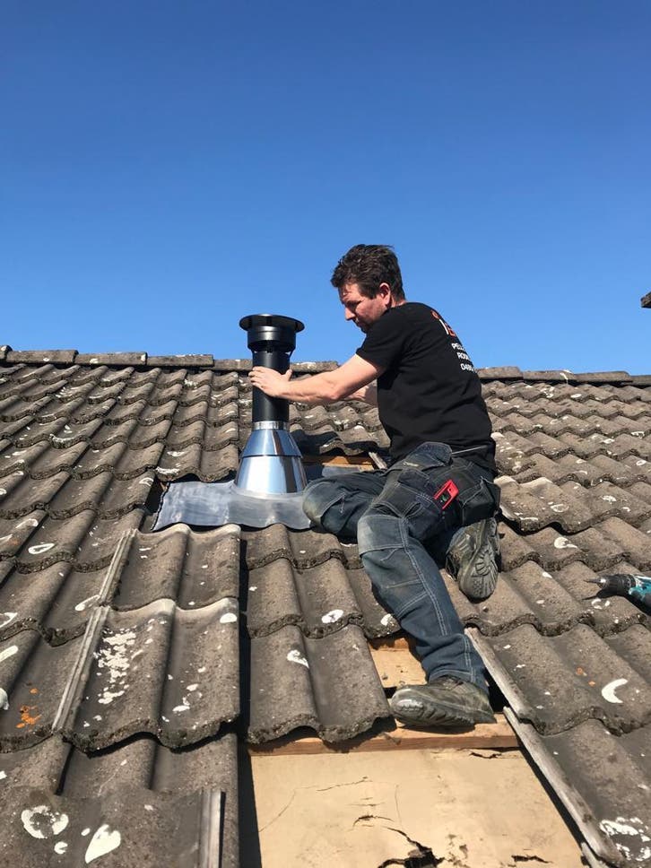 dubbelwandige schouw voor pelletkachel inox of zwart, Bricolage & Construction, Tuyaux & Évacuations, Enlèvement