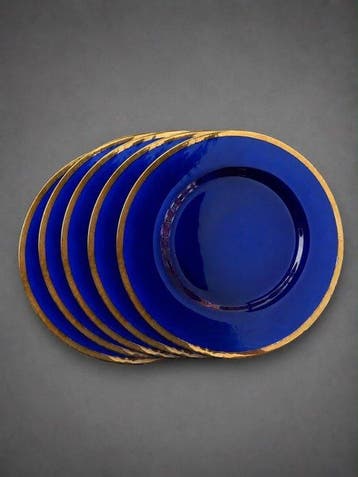 Plaques de charge - Tafelservies - Kobaltblauw - pate de