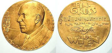 Bronze-medaille Musik Stolz, Robert 1880 +1975, Wiener Op..., Verzenden