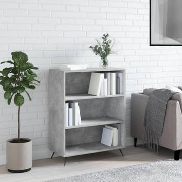 vidaXL Boekenkast 69,5x32,5x90 cm bewerkt hout betongrijs, Verzenden