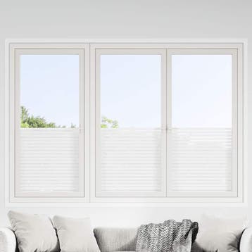 vidaXL Raamfolies 2 st mat strepenpatroon PVC, Verzenden, Nieuw
