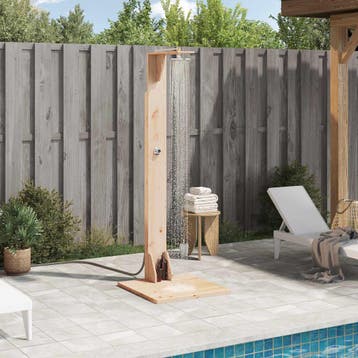 vidaXL Buitendouche 214,5 cm Massief grenenhout en, Tuin en Terras, Verzenden, Nieuw