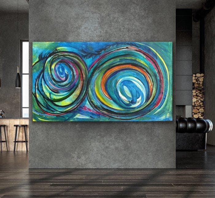 Lina Verano - Sisters - XL- NO RESERVE, Antiek en Kunst, Kunst | Schilderijen | Modern