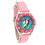 Fako - Kinderhorloge - Eenhoorn - Unicorn - Regenboog - Roze, Bijoux, Sacs & Beauté, Montres | Enfants, Verzenden