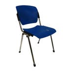 Gebruikte stapelbare kunststof stoel blauw per stuk, Ophalen of Verzenden, Nieuw in verpakking