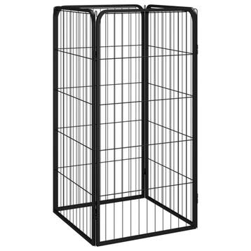 vidaXL Hondenkennel 4 panelen 50 x 100 cm gepoedercoat staal, Verzenden
