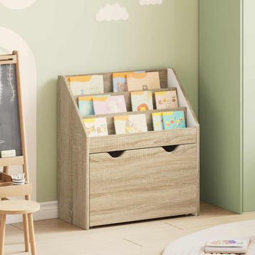vidaXL Kinderboekenplank Sonoma Eik 60 x 29,5 x 69 cm, Huis en Inrichting, Verzenden, Nieuw