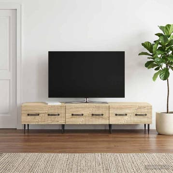 vidaXL TV Kast met lade Sonoma Eiken 147 x 34,5 x 30 cm, Verzenden, Nieuw