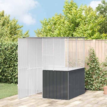 vidaXL Vogelkooi Antraciet 165 x 165 x 200 cm Gegevens staal, Verzenden