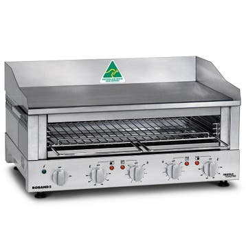 Bak-/Grillplaat + Salamander | Elektrisch | Glad Oppervlak, Verzenden, Nieuw in verpakking