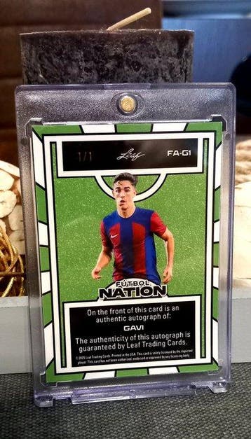 2025 Leaf Gavi Autógrafo Fútbol Nation 1/1 Édition unique,, Nieuw