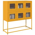 vidaXL Dressoir 100,5x39x107 cm koudgewalst staal, Huis en Inrichting, Kasten | Dressoirs, Verzenden, Nieuw