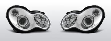 Koplampen | Mercedes W203 C-Klasse 2000-2004 | chroom, Auto-onderdelen, Verzenden, Nieuw