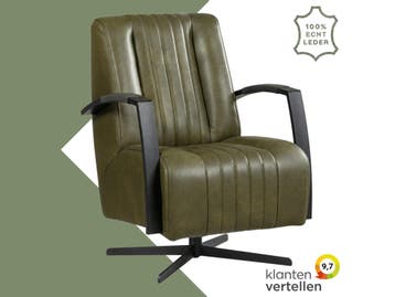 Leren draaifauteuil Galaxy - Granada Moss (olijf/groen) -, Ophalen of Verzenden