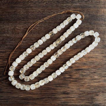 Nepalees oude witte kristallen halsketting - Nepal -
