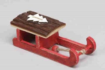 Houten Slee Rood 4x10 cm per stuk, Nieuw