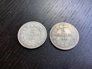 België. Leopold I. 2 Francs 1834-1844 (Zonder minimumprijs)