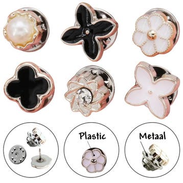 Fako Bijoux - Pin Broche Mini - Steek Pin Knopen Set - 6, Verzenden