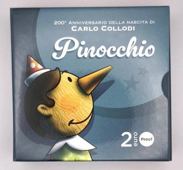 Italië. 2 Euro 2026 Pinocchio Proof (Zonder minimumprijs)