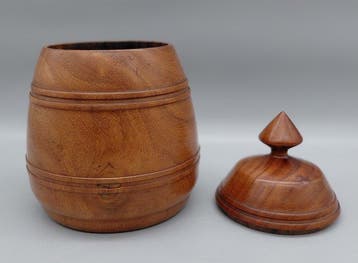 Tabakspot - Hout - Antiek tabakstonnetje
