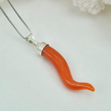 Koraal - Zilver, Zonder reservering - Ketting met hanger -