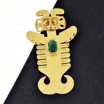 Pendentif - 18 carats Or jaune Émeraude, Bijoux, Sacs & Beauté