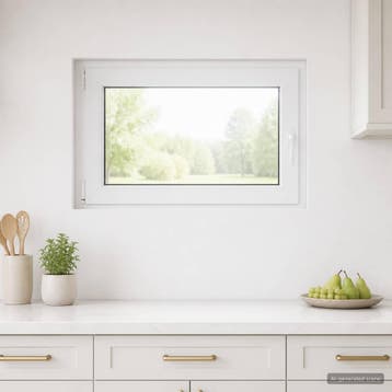 vidaXL Kleur binnenkant kelderraam Wit RISOR 90 x 55 cm, Verzenden